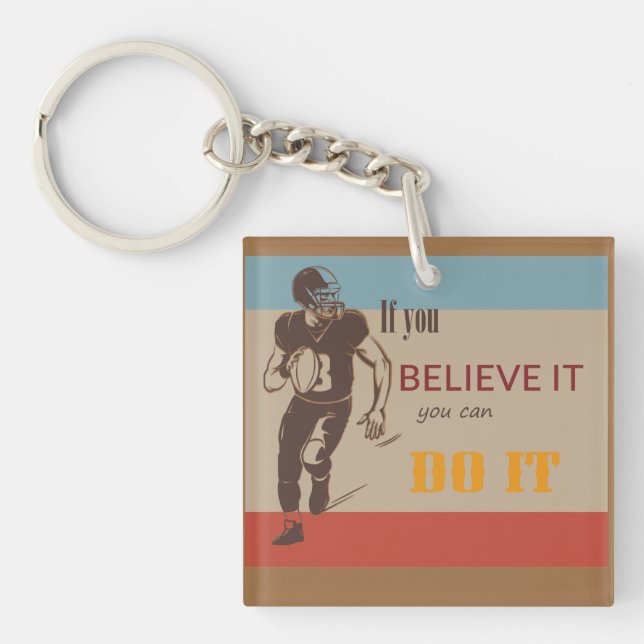 american football key ring (Front)