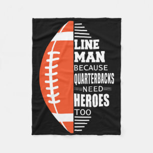 American Football Lineman Because Quarterbacks Nee Fleece Blanket