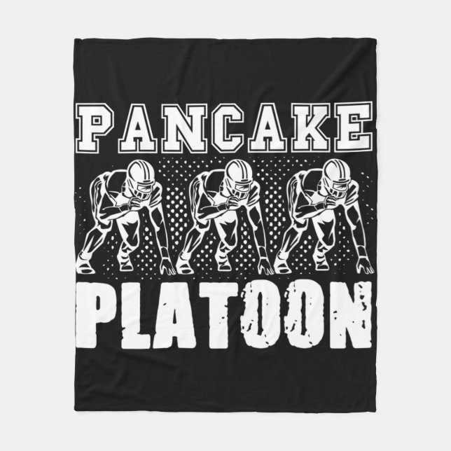 American Football Lineman Pancake Platoon Player S Fleece Blanket (Front)