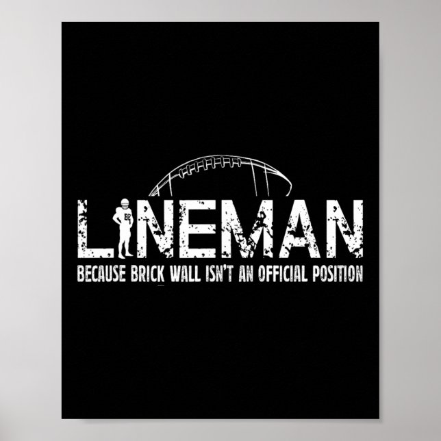 American Football Lineman  Poster (Front)