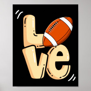 American Football Love Valentines Rugby Srts Pl _1 Poster