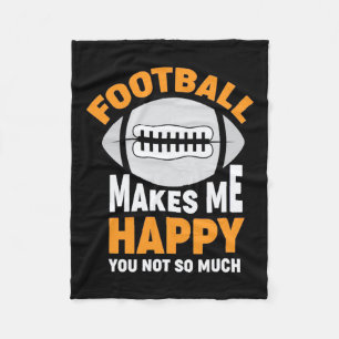 American Football Makes Me Happy Fleece Blanket