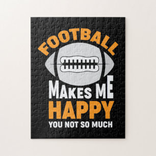 American Football Makes Me Happy Jigsaw Puzzle