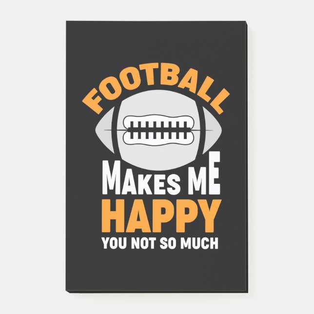 American Football Makes Me Happy Post-it Notes (Front)