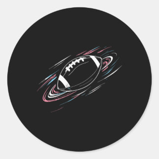 American Football Minimal Football Graphic 2  Classic Round Sticker