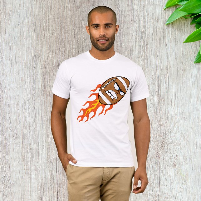 American Football On Fire Mens T-Shirt (Creator Uploaded)