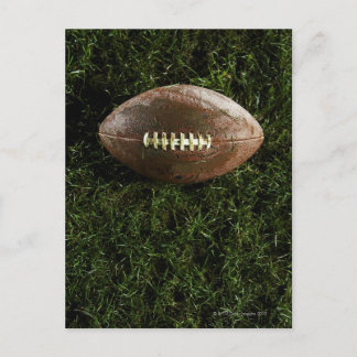American football on grass, view from above postcard