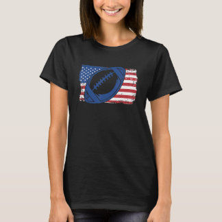 American Football On U.S. Flag_1 T-Shirt