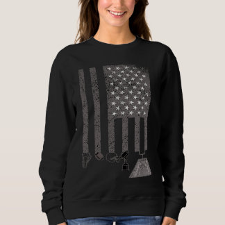 American Football Patriotic USA US Flag Men Women Sweatshirt