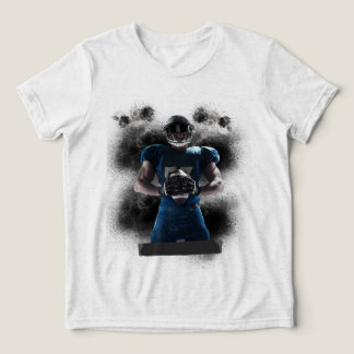 American Football Player Back Design T-shirt Tri-Blend Shirt