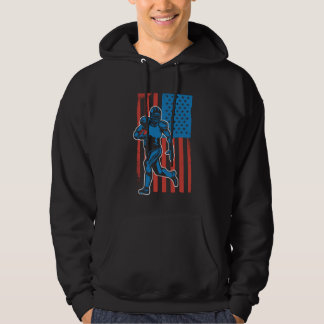 American Football Player Grunge Vintage American F Hoodie