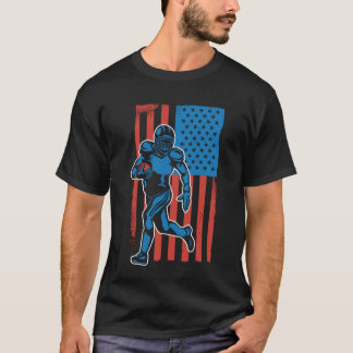 American Football Player Grunge Vintage American F T-Shirt