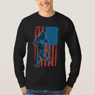 American Football Player Grunge Vintage American F T-Shirt