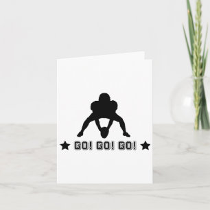 American Football Player Logo Card
