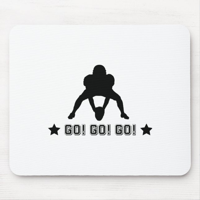 American Football Player Logo  Mouse Pad (Front)
