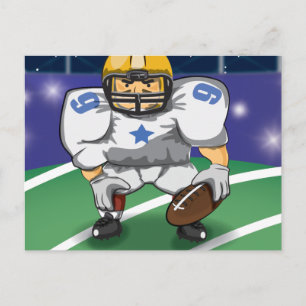 American football player postcard