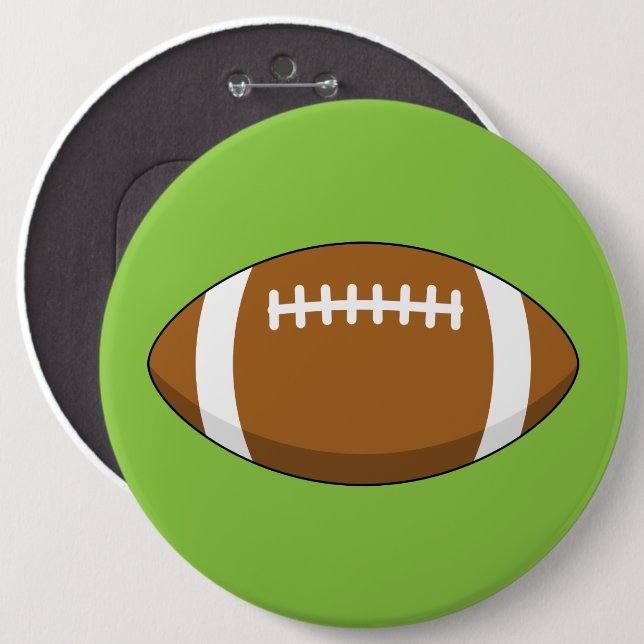 American Football Rugby Ball 6 Cm Round Badge (Front & Back)