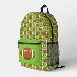 American Football Rugby Ball Pattern Printed Backpack