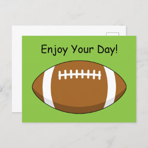 American Football Rugby Ball Personalise Holiday Postcard