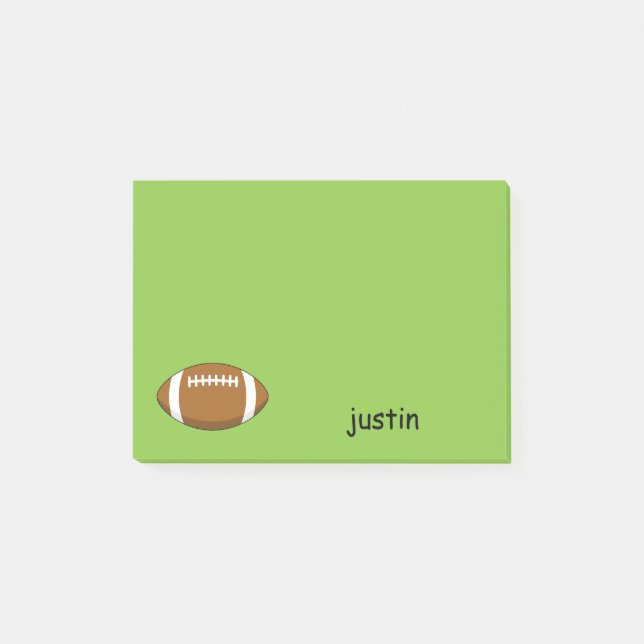 American Football Rugby Ball Personalise Post-it Notes (Front)