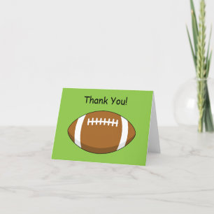 American Football Rugby Ball Personalise Thank You Card