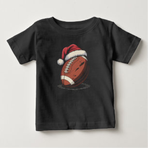 American Football Santa Hat Sports Christmas Xmas  Baby T-Shirt