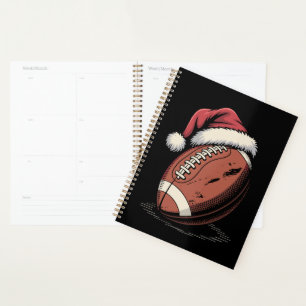 American Football Santa Hat Sports Christmas Xmas  Planner