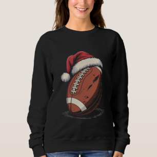 American Football Santa Hat Sports Christmas Xmas Sweatshirt