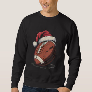 American Football Santa Hat Sports Christmas Xmas Sweatshirt