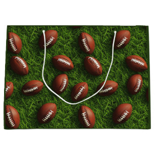 American Football Seamless Sports Pattern Large Gift Bag