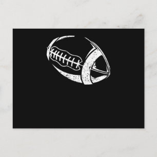 American football silhouette team sports player postcard