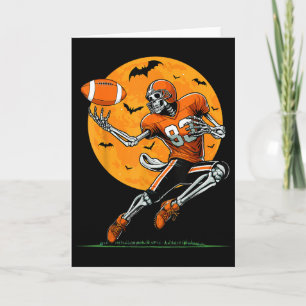 American Football Skeleton Boys Halloween Football Card