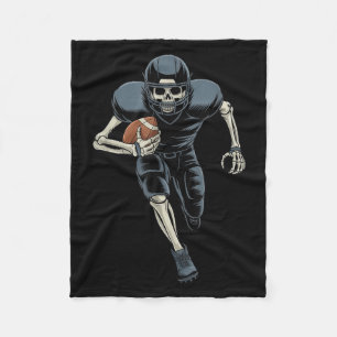 American Football Skeleton Halloween Halloween Fleece Blanket