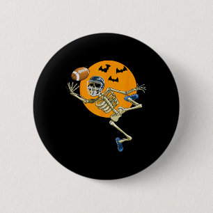 American Football Skeleton Halloween Men Boys Foot 6 Cm Round Badge