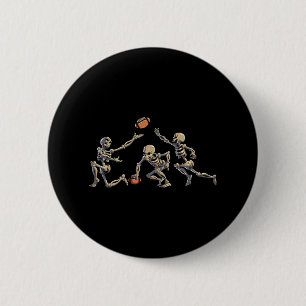 American Football Skeleton Halloween Men Boys Foot 6 Cm Round Badge