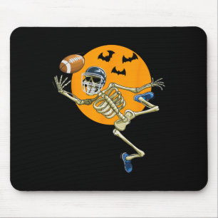 American Football Skeleton Halloween Men Boys Foot Mouse Pad