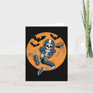 American Football Skeleton Halloween Sport Fantasy Card