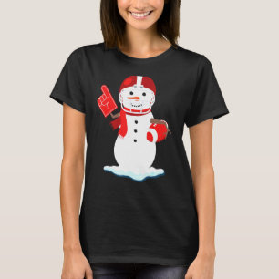 American Football Snowman Cute Rugby T-Shirt