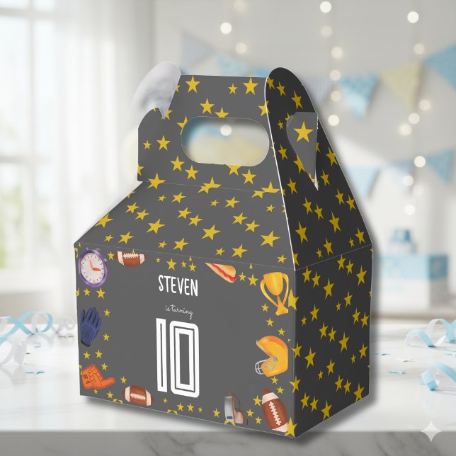 American football sport ball kids birthday favour box (Creator Uploaded)