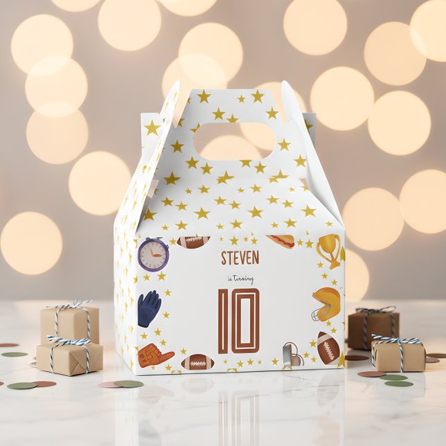 American football sport ball kids birthday favour box (Creator Uploaded)