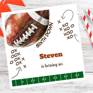 American football sport ball kids birthday napkin