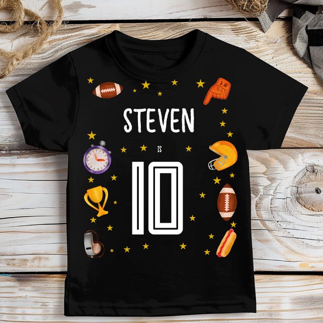 American football sport ball kids birthday T-Shirt (Creator Uploaded)
