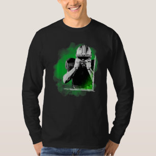 American Football Sports Green Player  T-Shirt