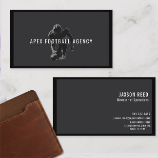 American Football Sports Management-modern Business Card