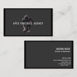 American Football Sports Management-Rising Red Business Card