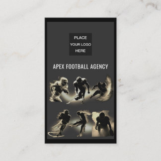 American Football Sports Management-Sepia Business Card