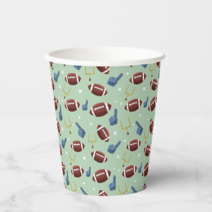 American Football Sports Pattern Paper Cups