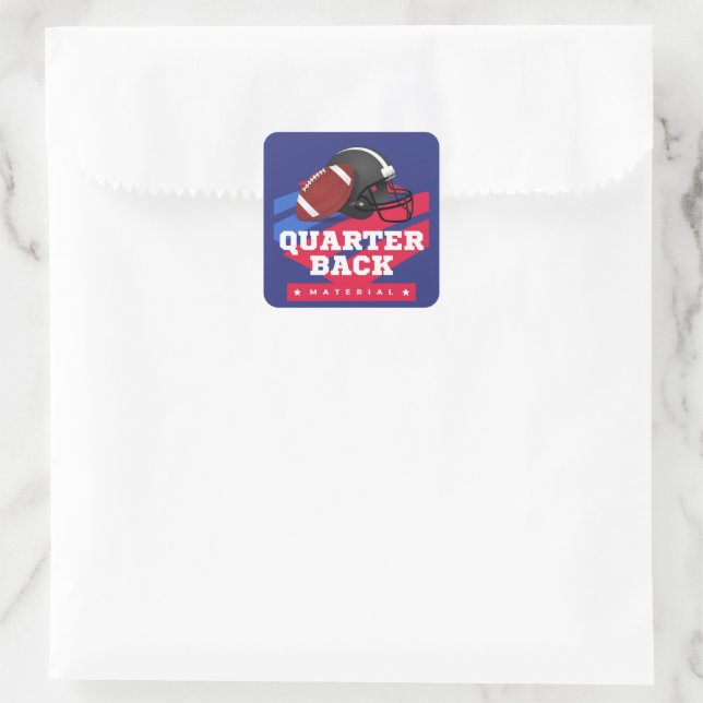American Football Square Sticker (Bag)