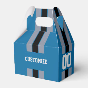 American Football Team Colours Blue And Silver 2 Favour Box