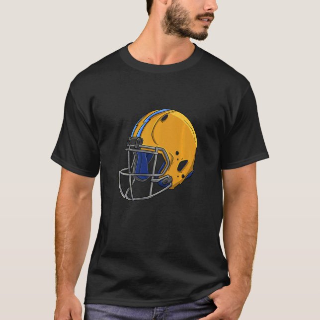 American Football Team Men Football Helmet Love T-Shirt (Front)